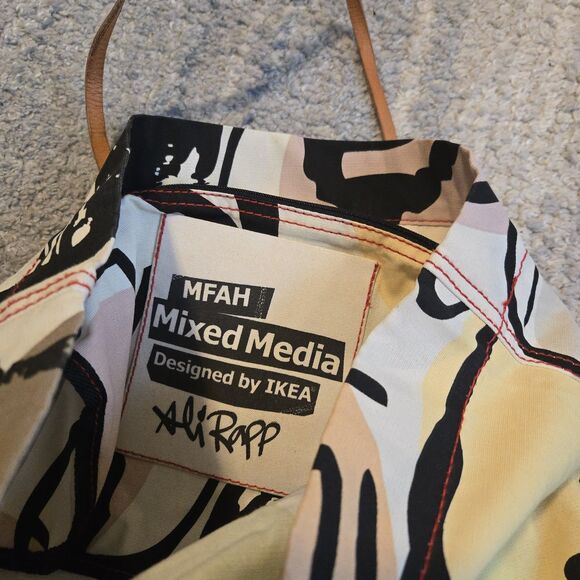 Ali Rapp MFAH Houston Museum Mixed Media Ikea Artist Canvas Tote Bag USED - Picture 5 of 10